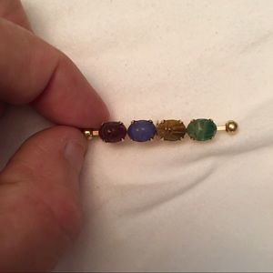 12K Gold filled Vintage Scarab Pin circa 1950’s